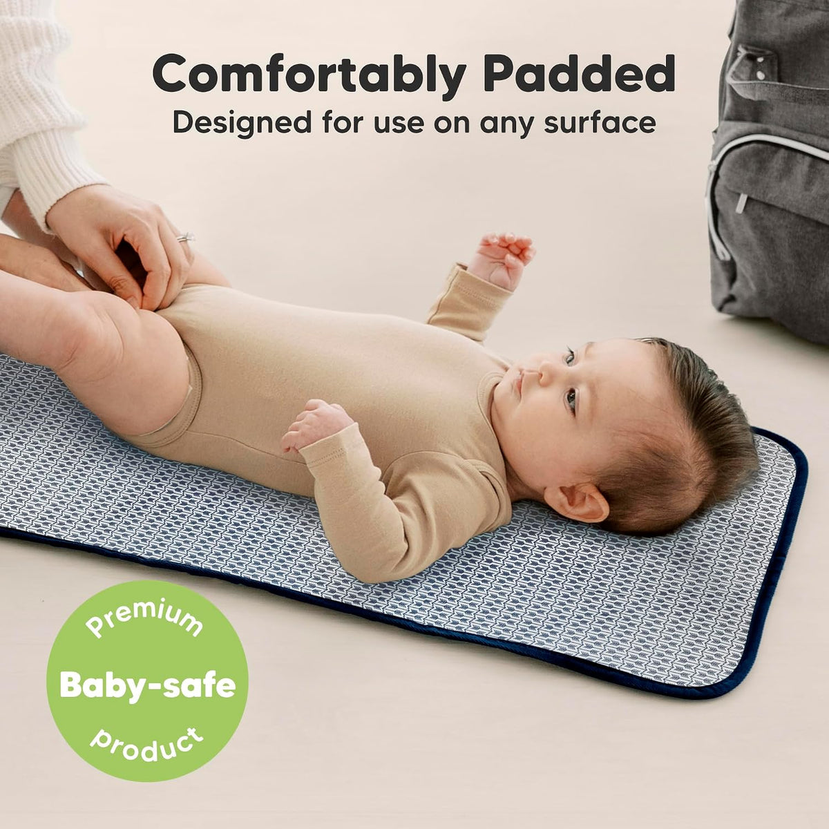 Portable Diaper Changing Pad, Easy Wipe Clean, 25x13 (Prairie)