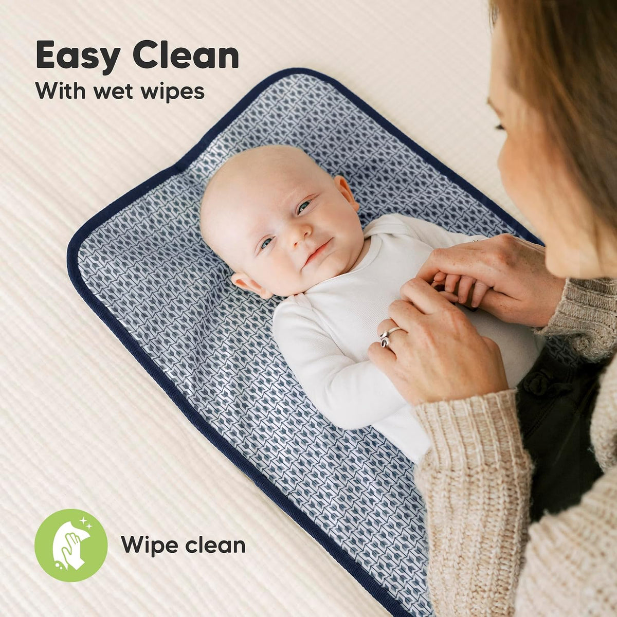 Portable Diaper Changing Pad, Easy Wipe Clean, 25x13 (Prairie)