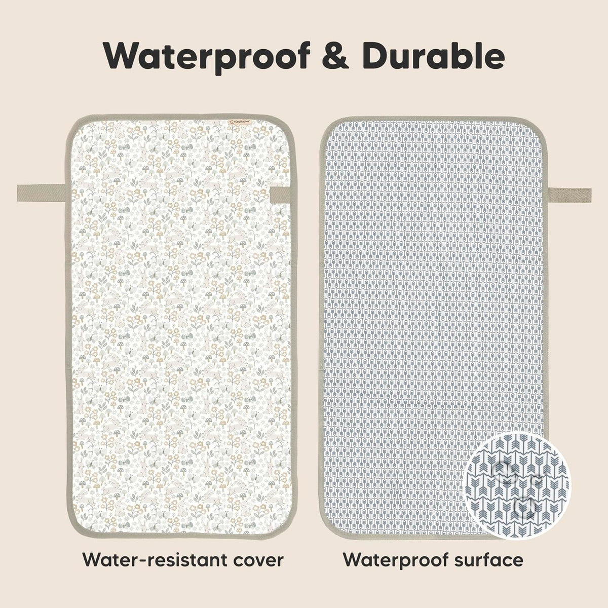 Portable Diaper Changing Pad, Easy Wipe Clean, 25x13 (Prairie)