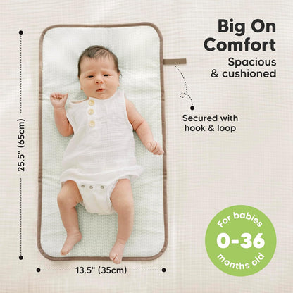 Portable Diaper Changing Pad, Easy Wipe Clean, 25x13 (Prairie)