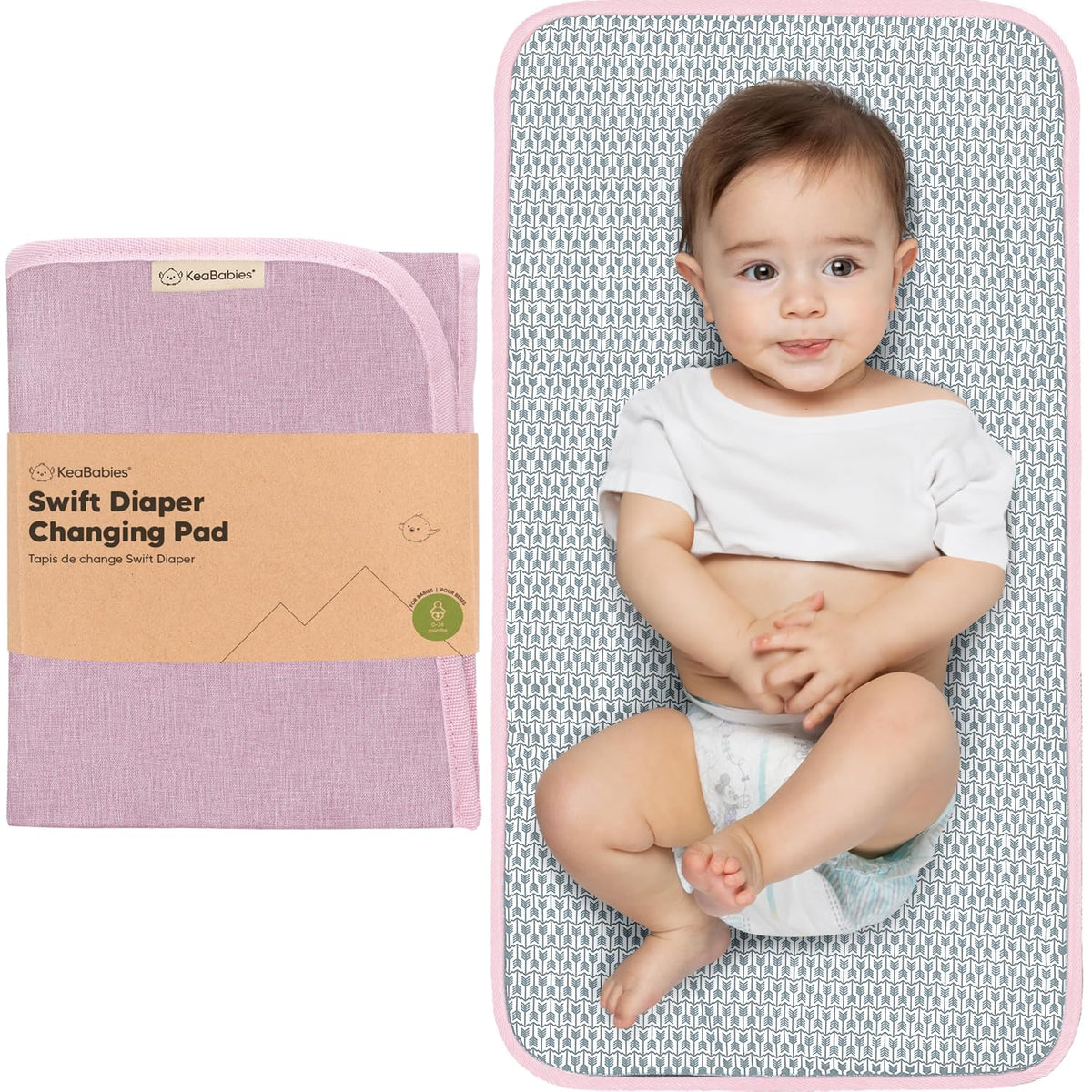 Portable Diaper Changing Pad, Easy Wipe Clean, 25x13 (Prairie)