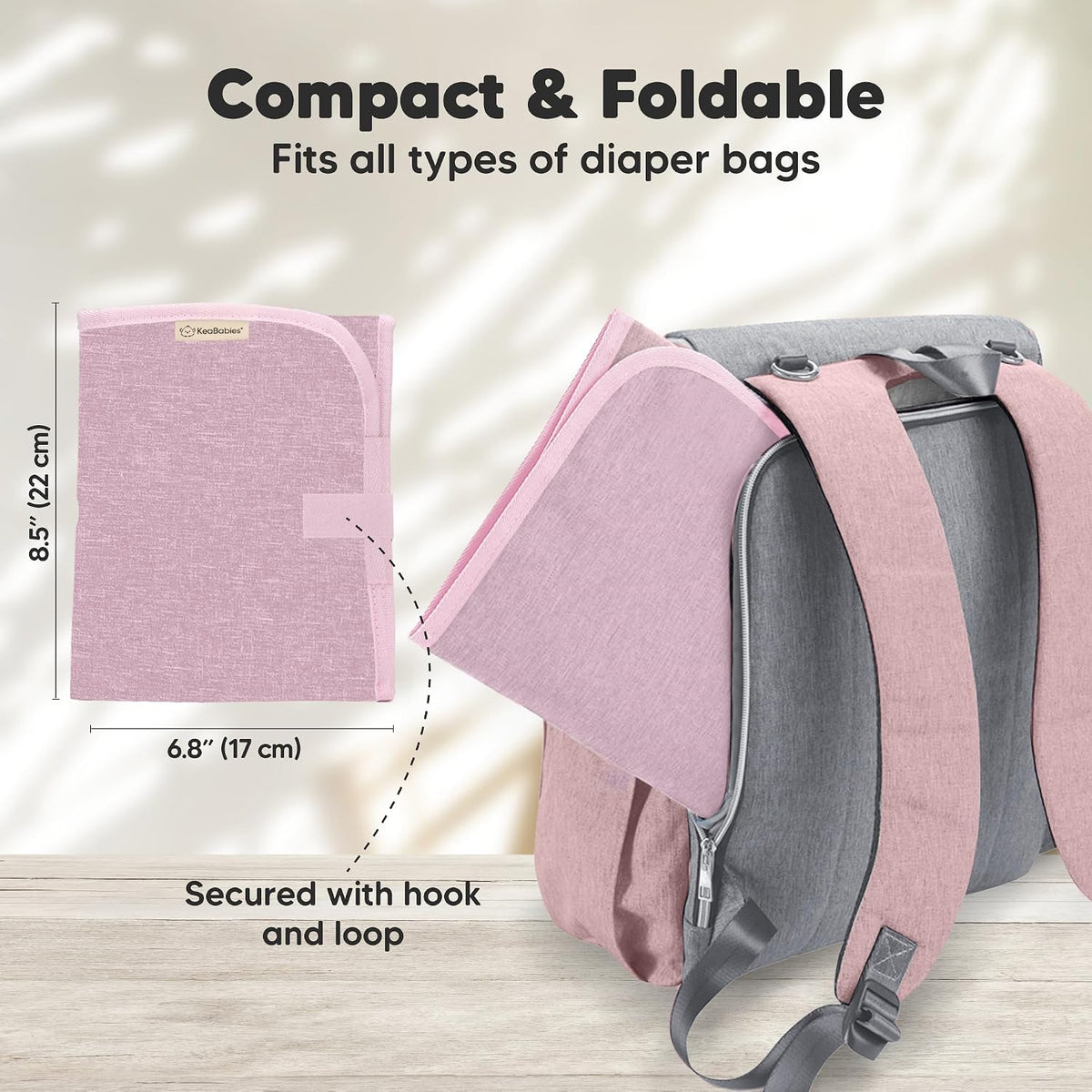 Portable Diaper Changing Pad, Easy Wipe Clean, 25x13 (Prairie)