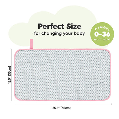 Portable Diaper Changing Pad, Easy Wipe Clean, 25x13 (Prairie)
