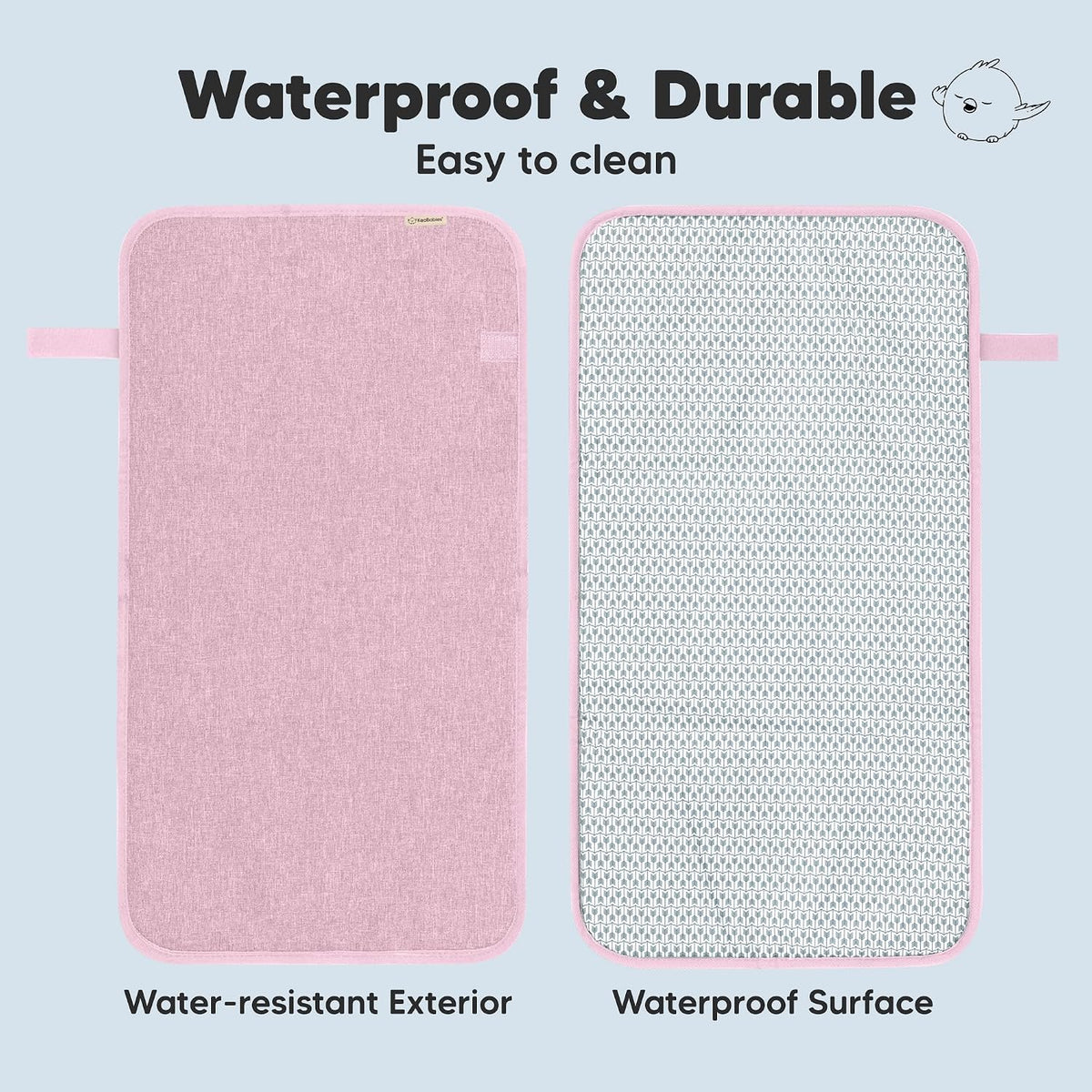 Portable Diaper Changing Pad, Easy Wipe Clean, 25x13 (Prairie)