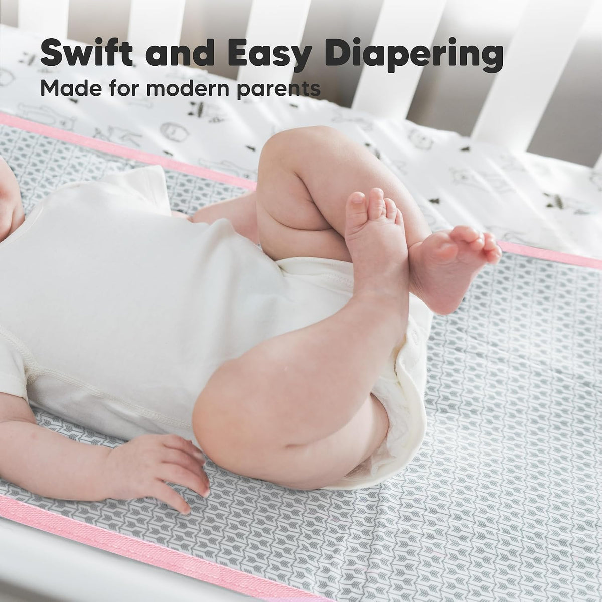 Portable Diaper Changing Pad, Easy Wipe Clean, 25x13 (Prairie)