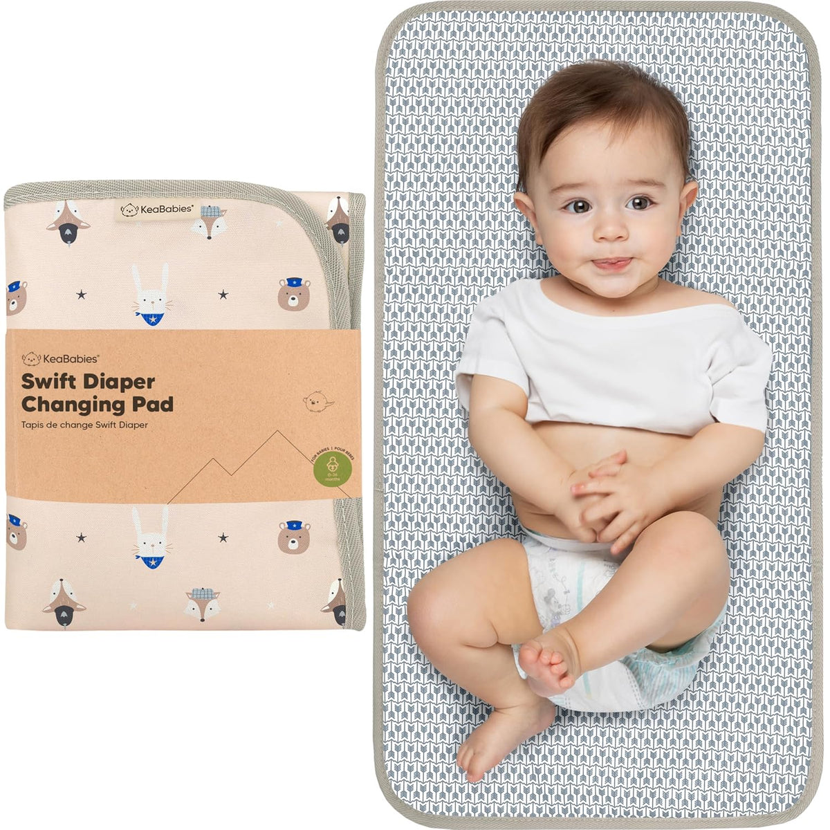 Portable Diaper Changing Pad, Easy Wipe Clean, 25x13 (Prairie)