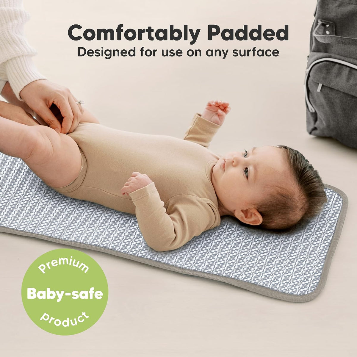 Portable Diaper Changing Pad, Easy Wipe Clean, 25x13 (Prairie)