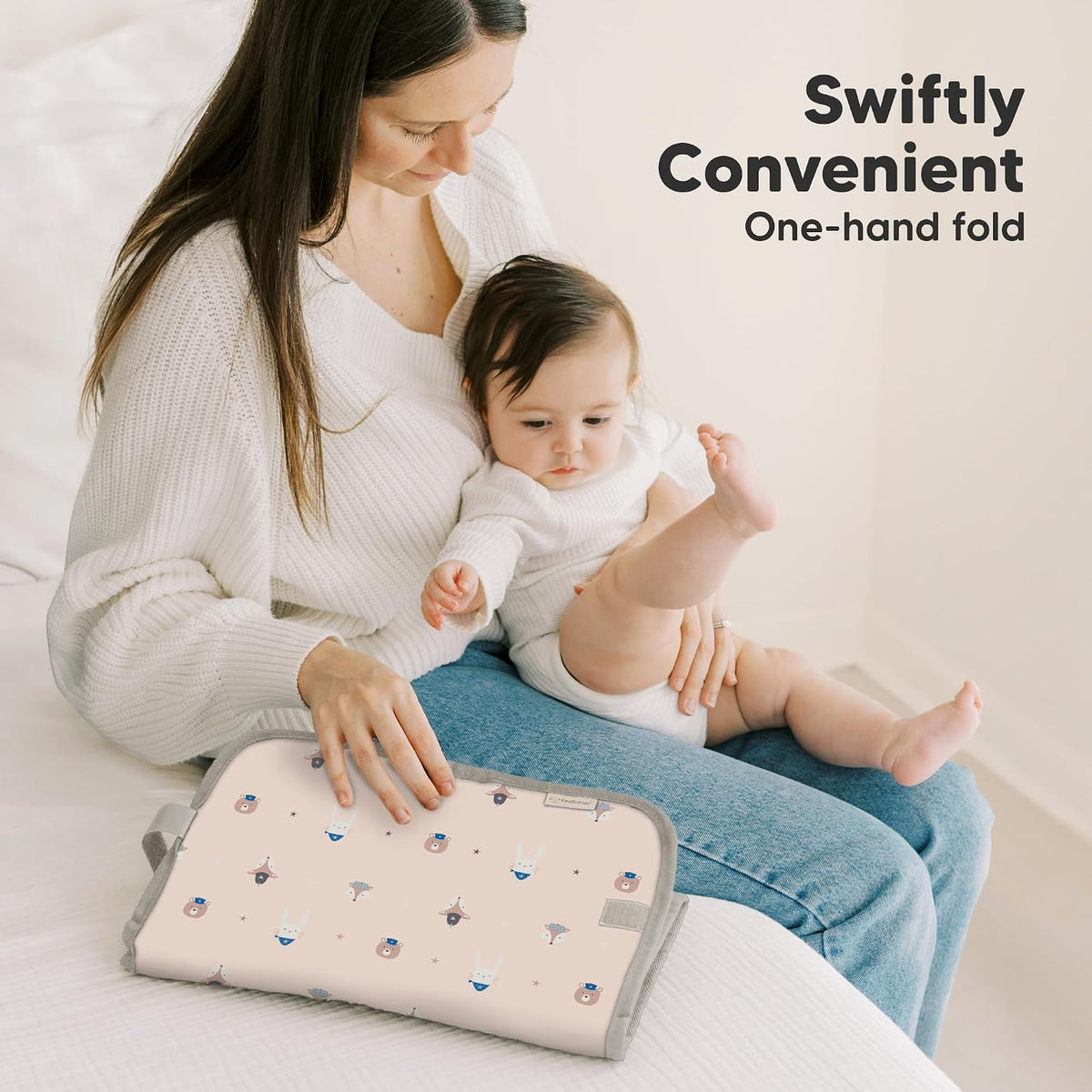 Portable Diaper Changing Pad, Easy Wipe Clean, 25x13 (Prairie)
