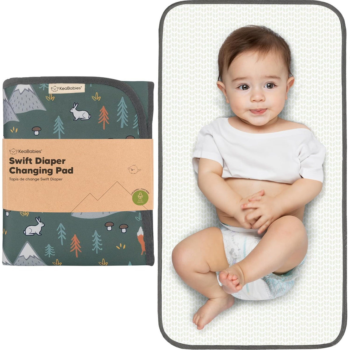 Portable Diaper Changing Pad, Easy Wipe Clean, 25x13 (Prairie)