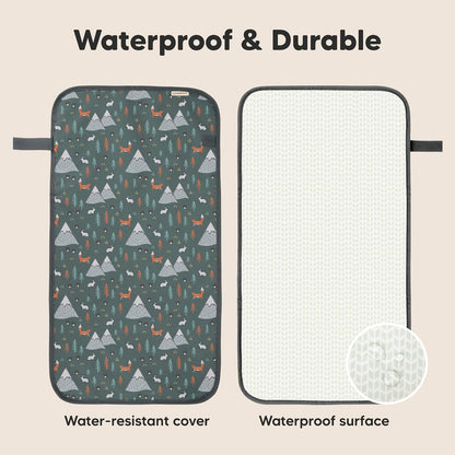 Portable Diaper Changing Pad, Easy Wipe Clean, 25x13 (Prairie)