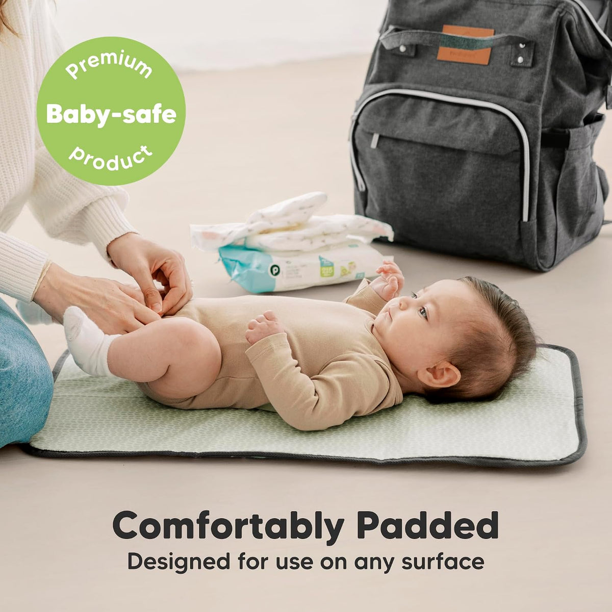 Portable Diaper Changing Pad, Easy Wipe Clean, 25x13 (Prairie)