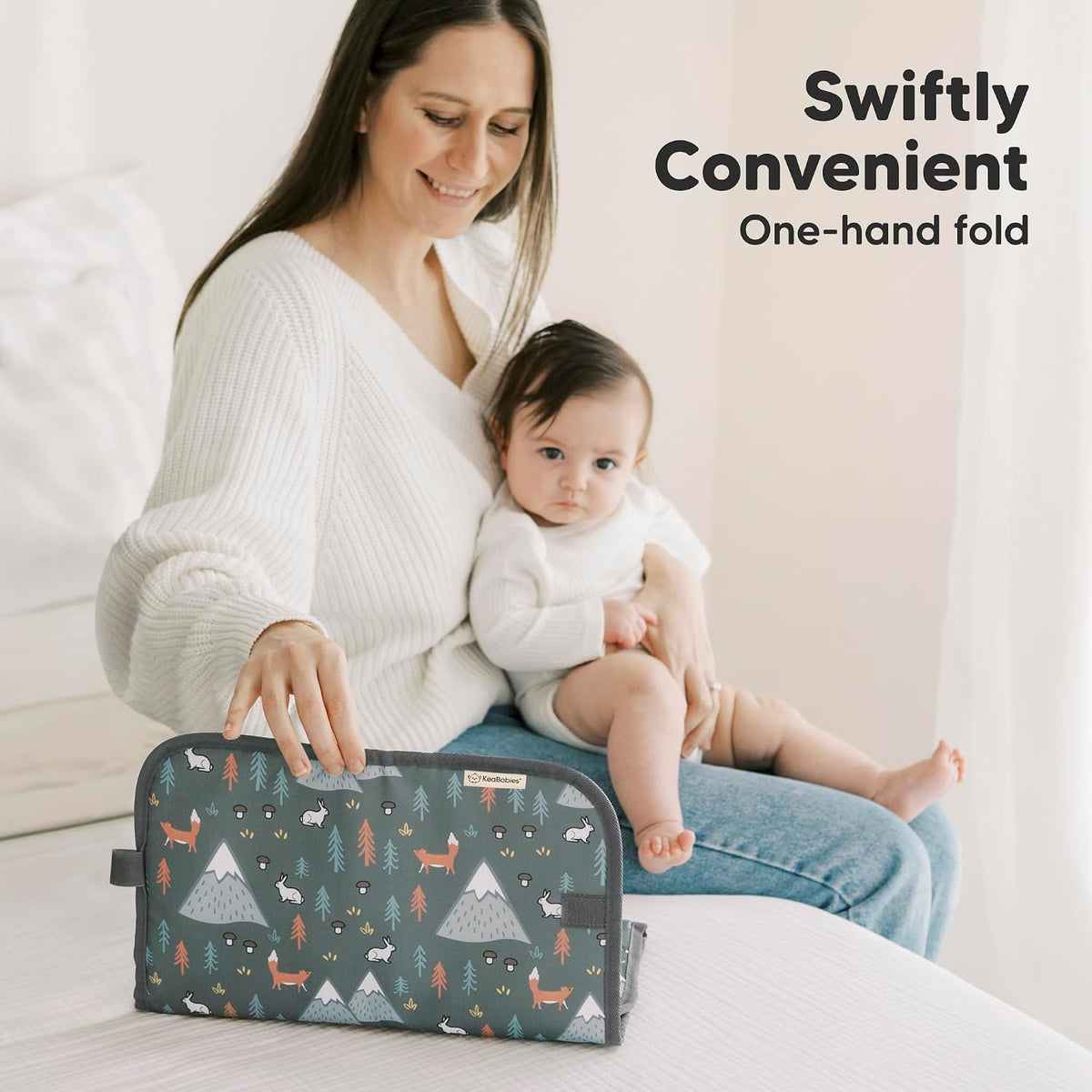 Portable Diaper Changing Pad, Easy Wipe Clean, 25x13 (Prairie)