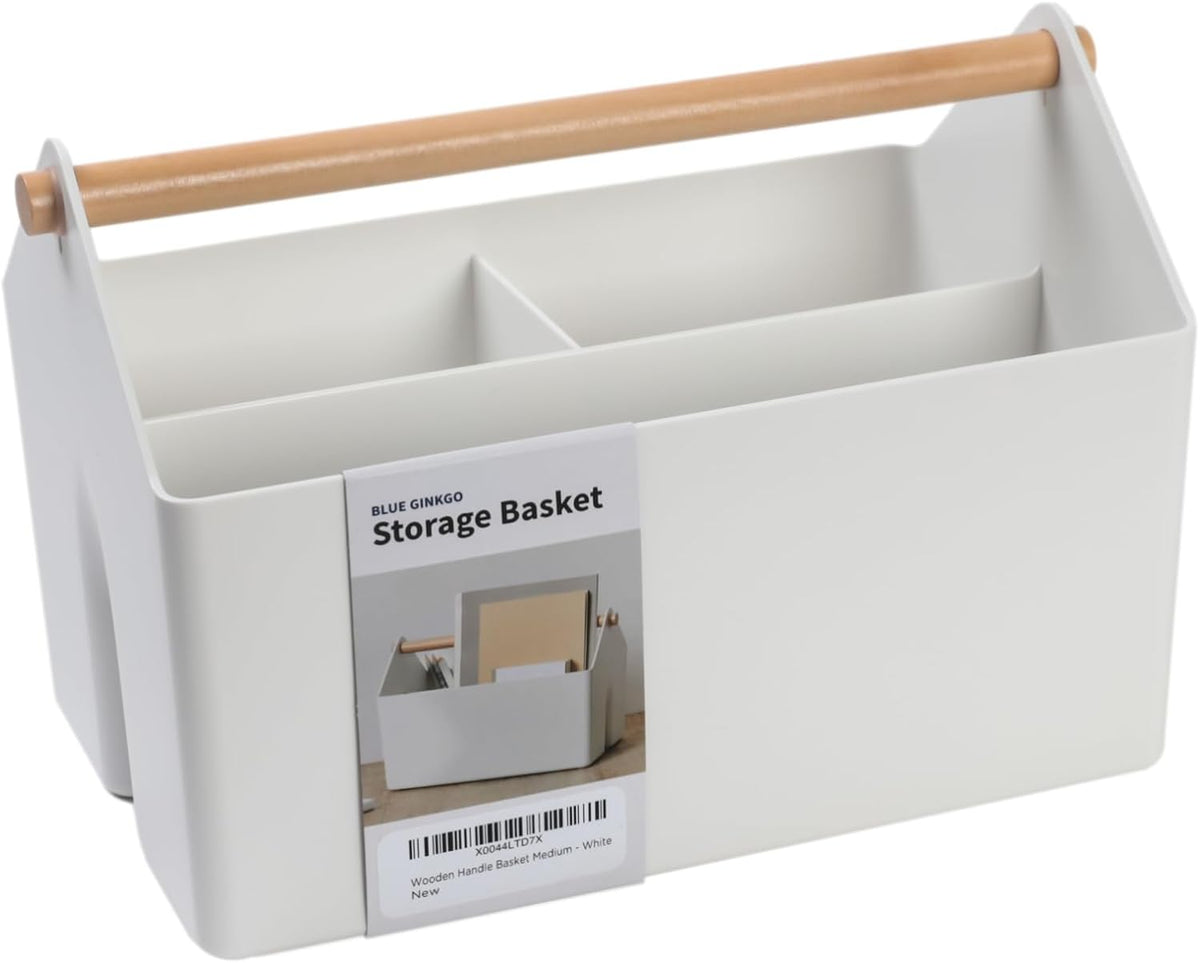 Storage Basket, Medium 4.5L, White, Made in Korea