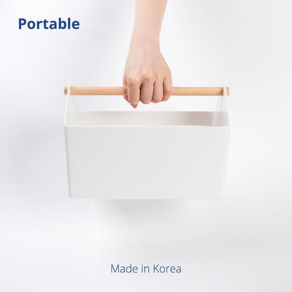 Storage Basket, Medium 4.5L, White, Made in Korea