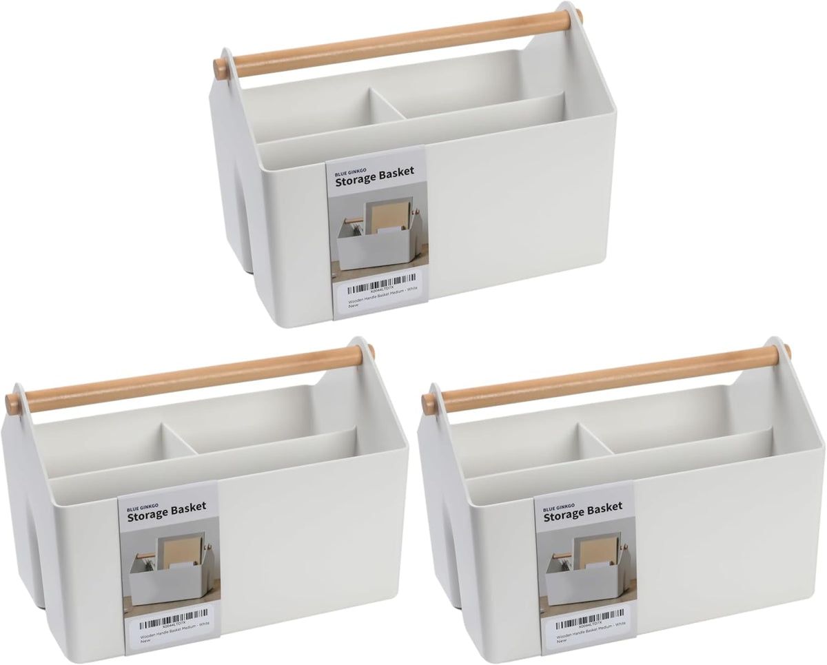 Storage Basket, Medium 4.5L, White, Made in Korea