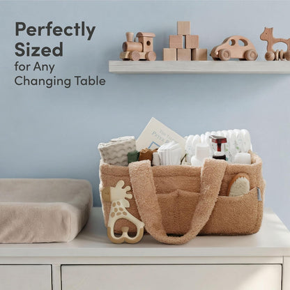 Baby Diaper Caddy Organizer, Nursery Fleece Basket