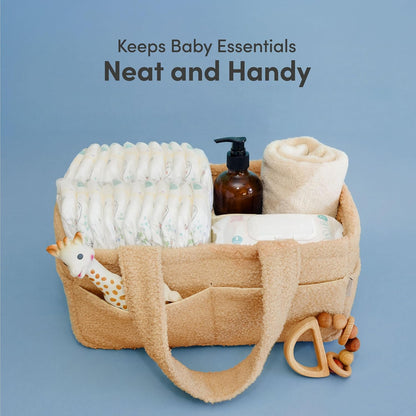 Baby Diaper Caddy Organizer, Nursery Fleece Basket