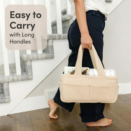 Baby Diaper Caddy Organizer, Nursery Fleece Basket
