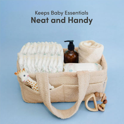Baby Diaper Caddy Organizer, Nursery Fleece Basket