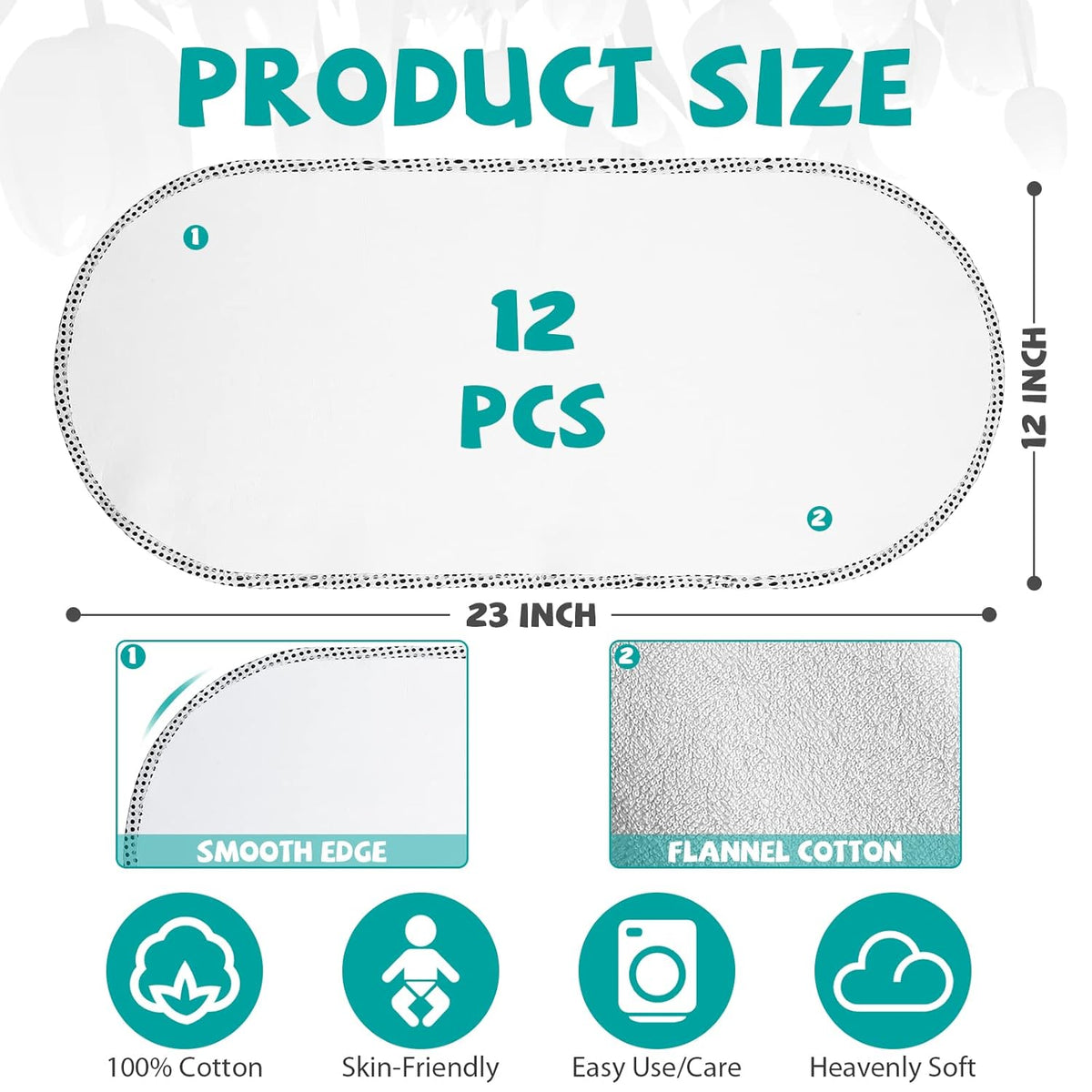 12 Pack Baby Waterproof Changing Pad Liners Portable