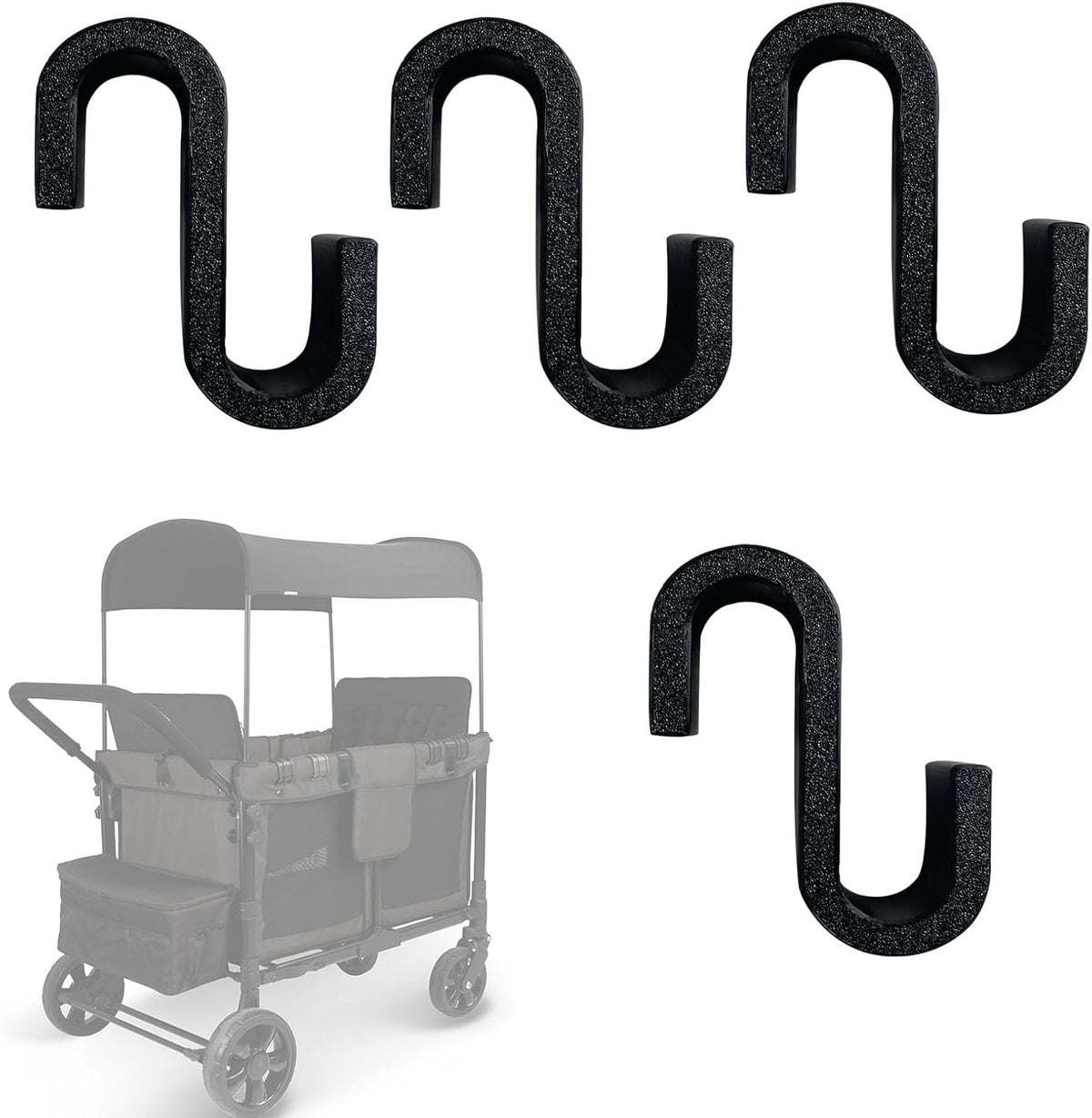 4Pcs Multipurpose Side Hook Compatible with Wonderfold Wagon Durable and Load-Bearing Hook