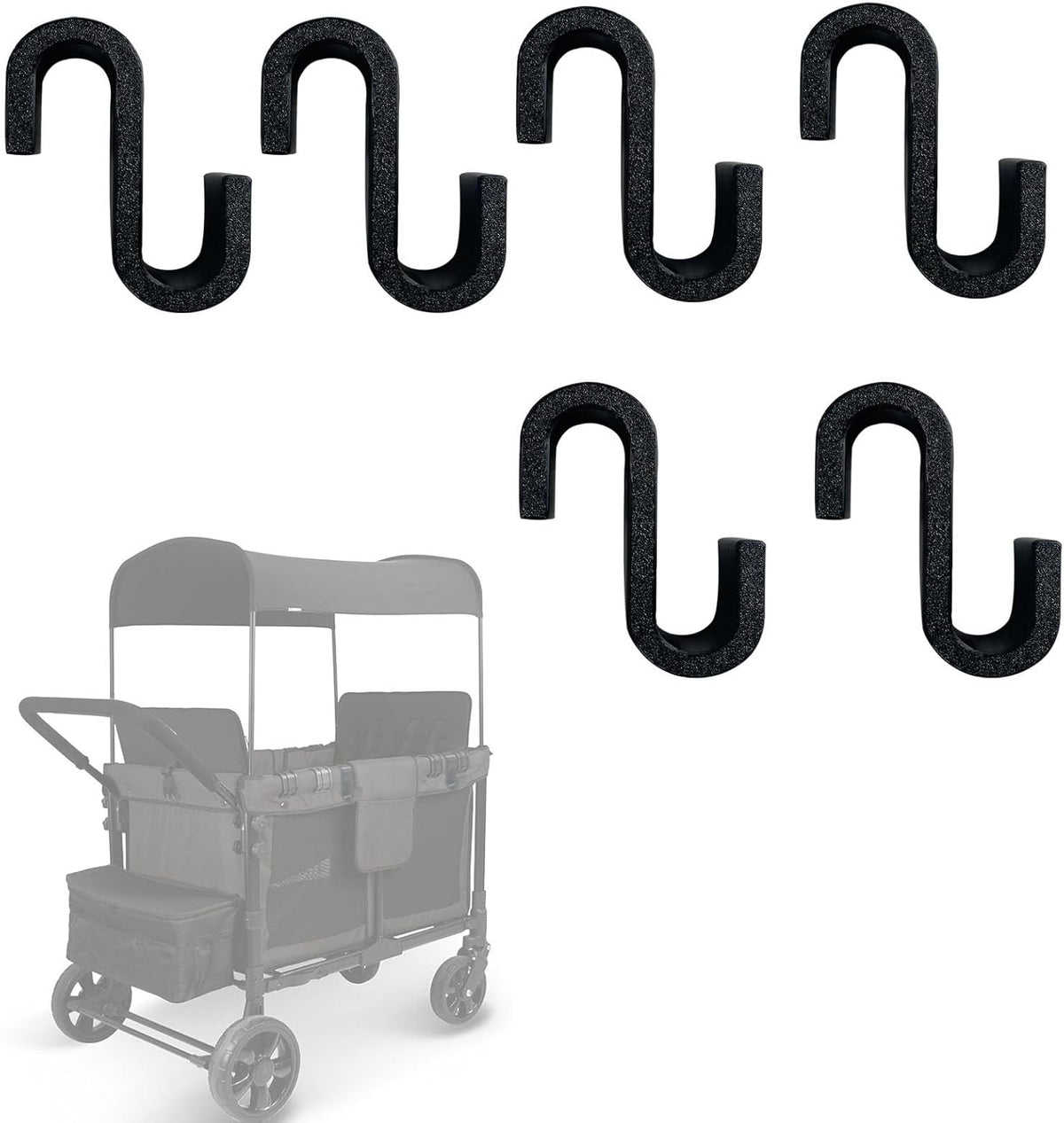 4Pcs Multipurpose Side Hook Compatible with Wonderfold Wagon Durable and Load-Bearing Hook
