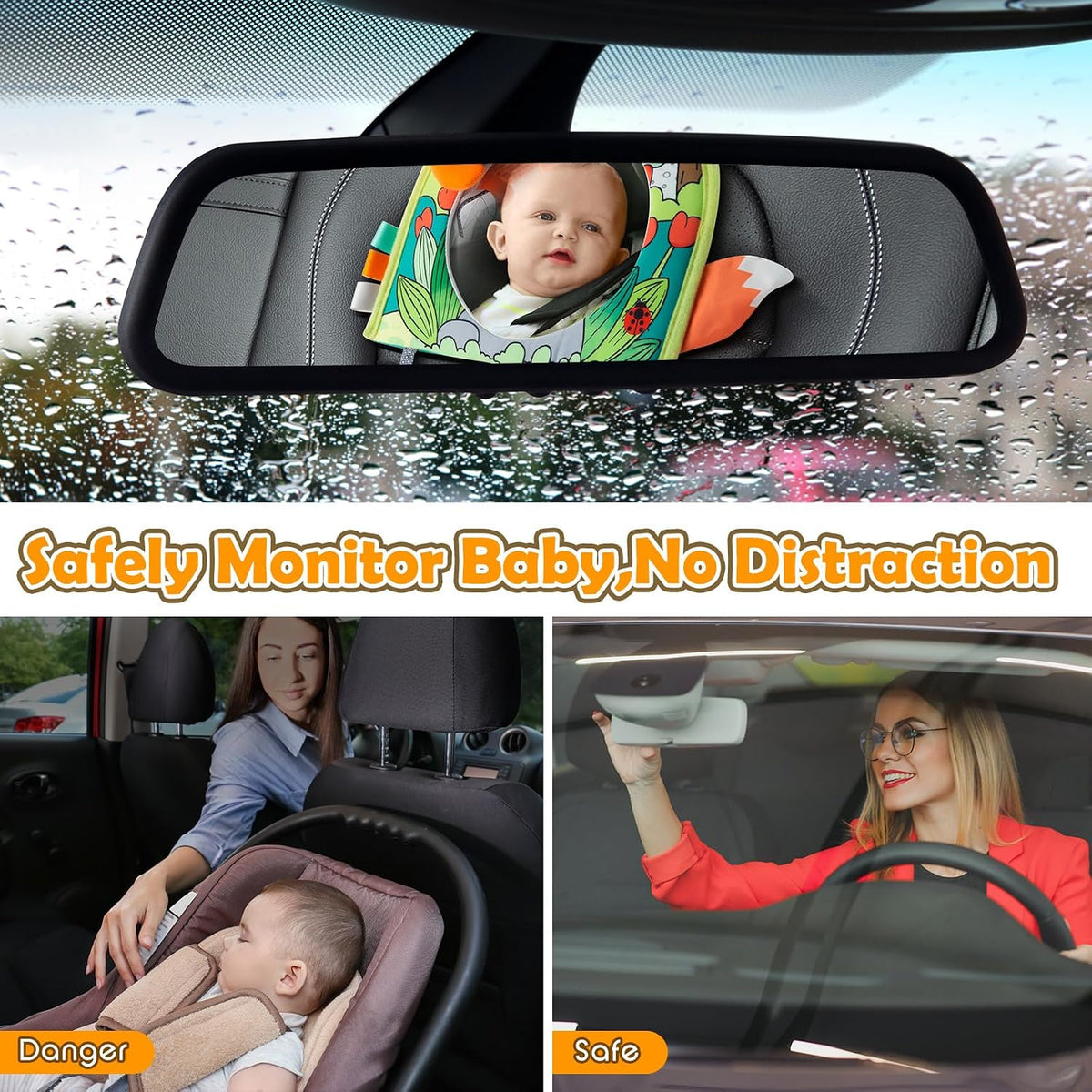 Car Seat Toy, Baby Car Mirror Toy for Rear Facing