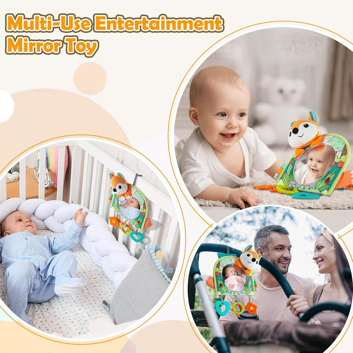 Car Seat Toy, Baby Car Mirror Toy for Rear Facing