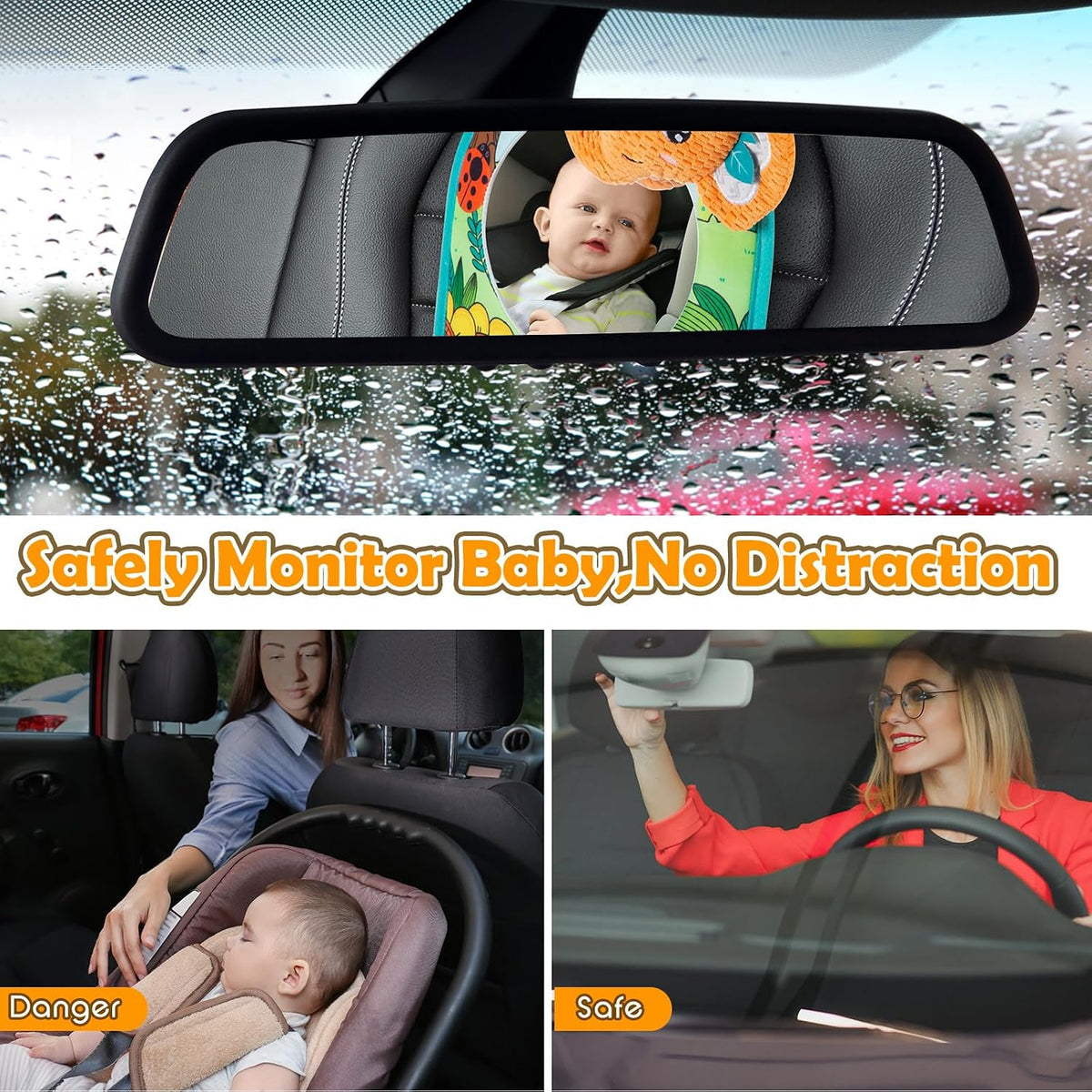 Car Seat Toy, Baby Car Mirror Toy for Rear Facing