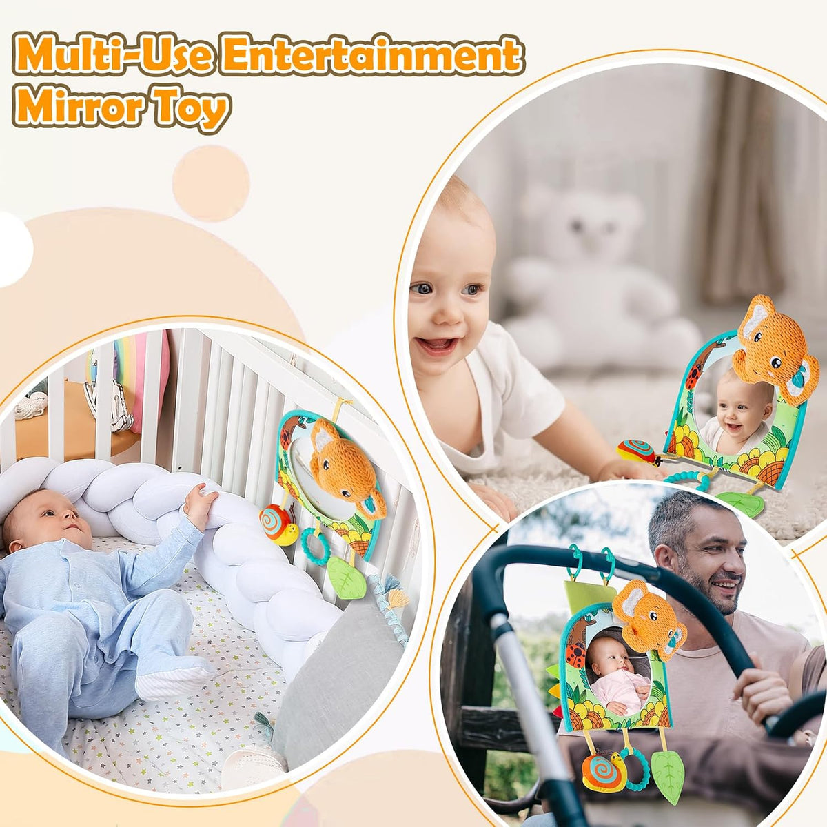Car Seat Toy, Baby Car Mirror Toy for Rear Facing