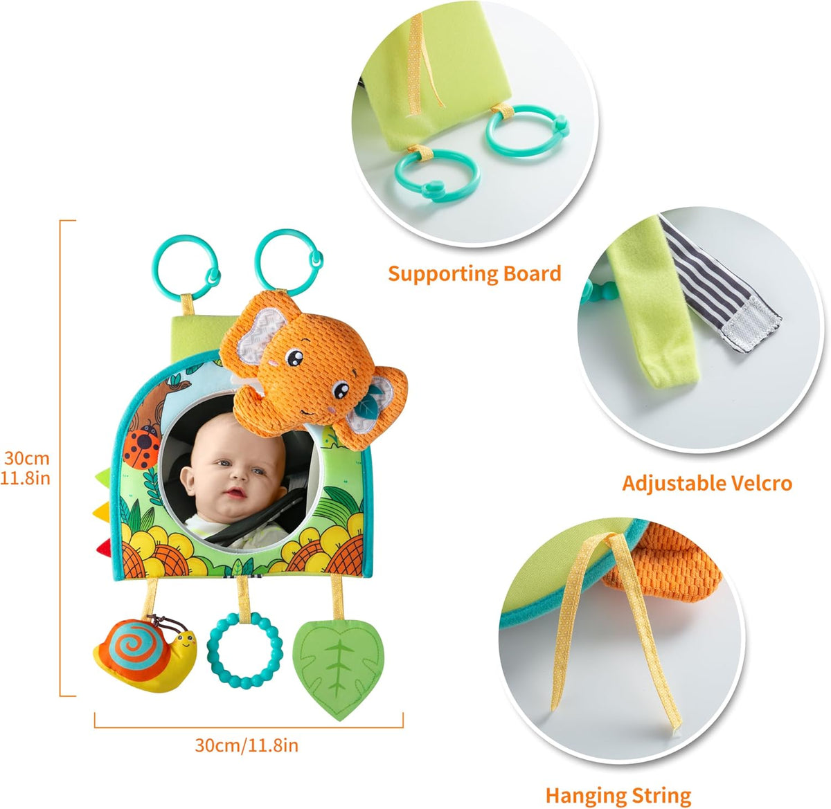 Car Seat Toy, Baby Car Mirror Toy for Rear Facing