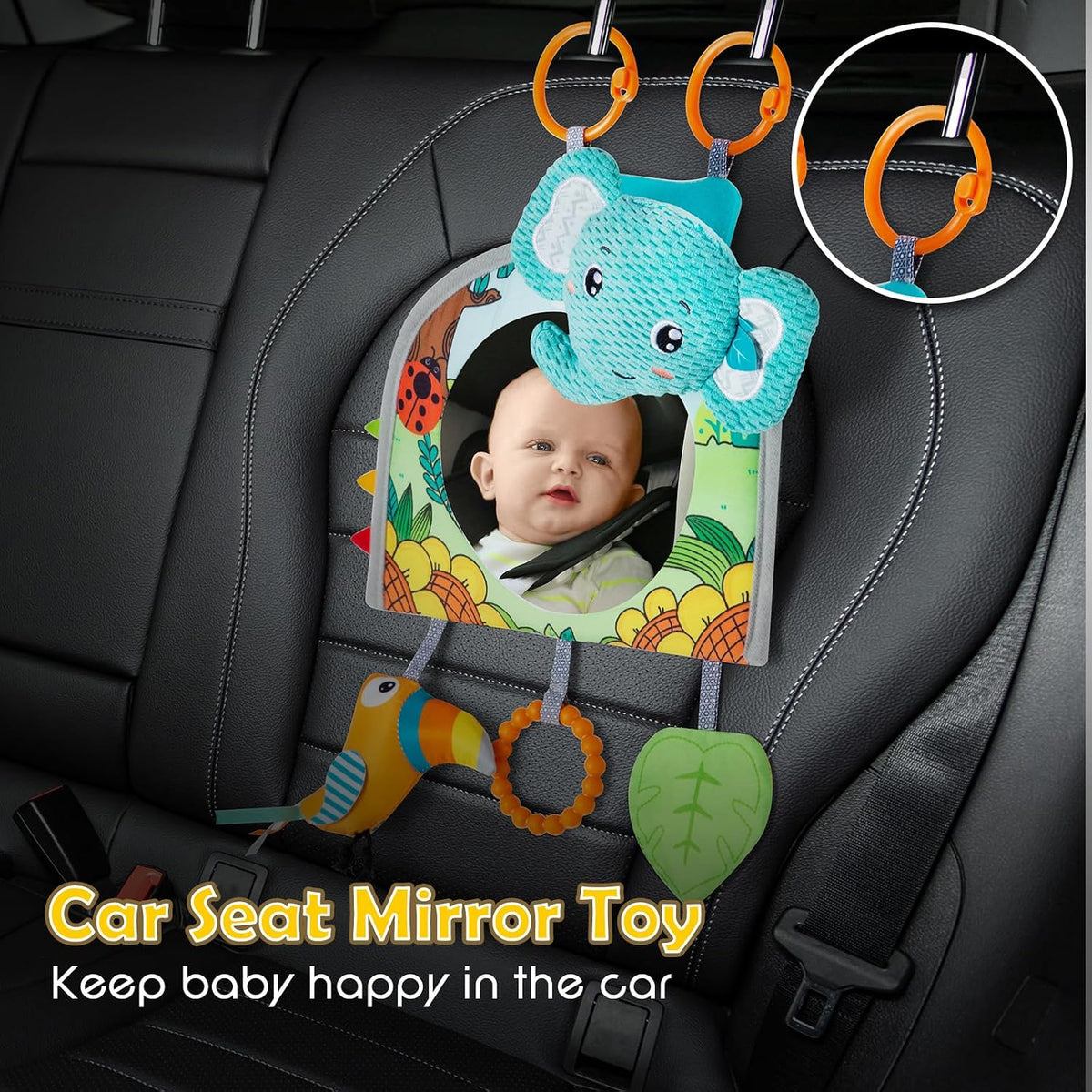 Car Seat Toy, Baby Car Mirror Toy for Rear Facing