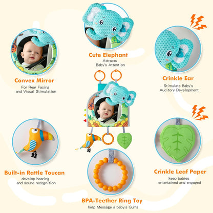 Car Seat Toy, Baby Car Mirror Toy for Rear Facing