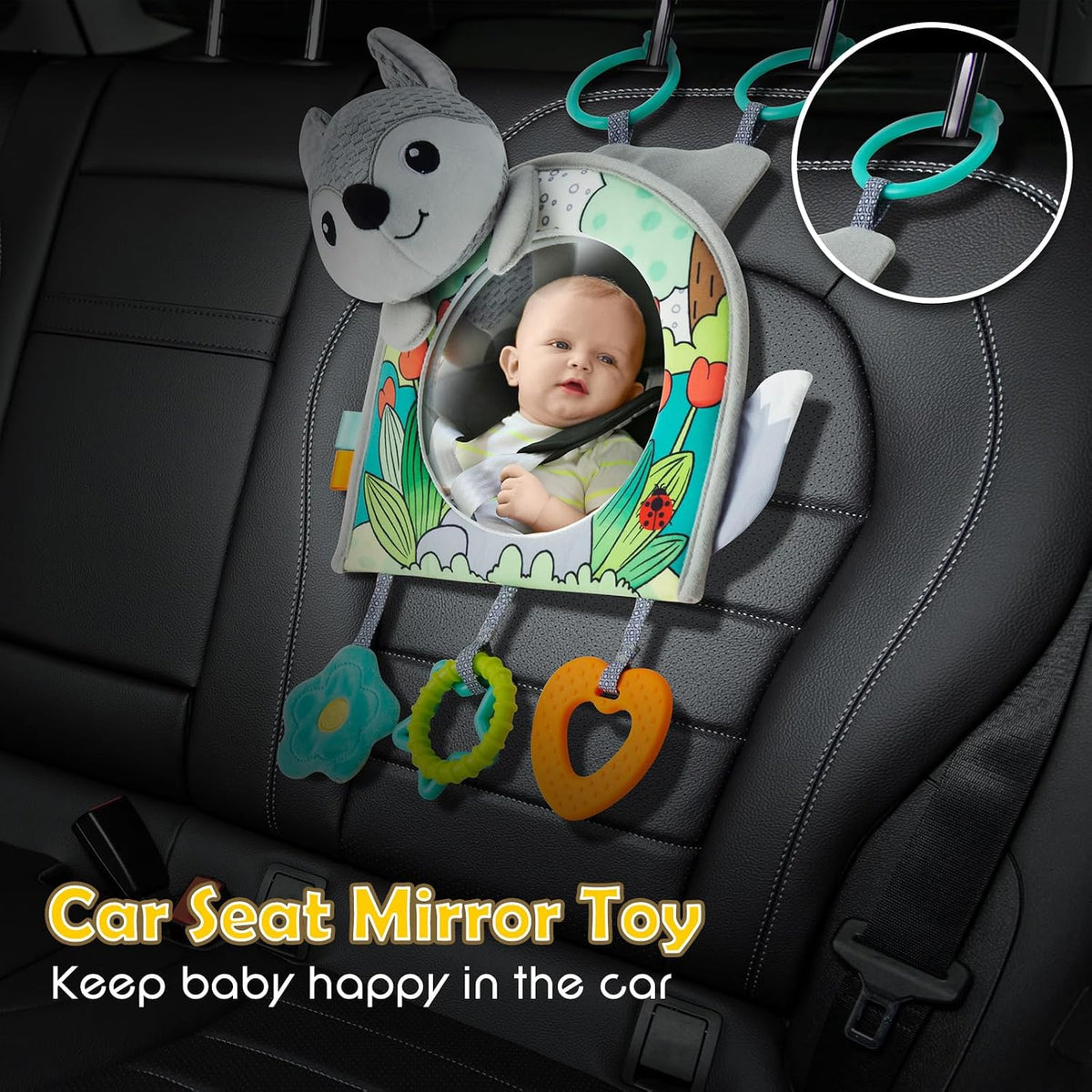 Car Seat Toy, Baby Car Mirror Toy for Rear Facing
