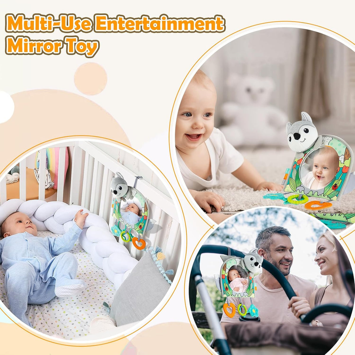 Car Seat Toy, Baby Car Mirror Toy for Rear Facing