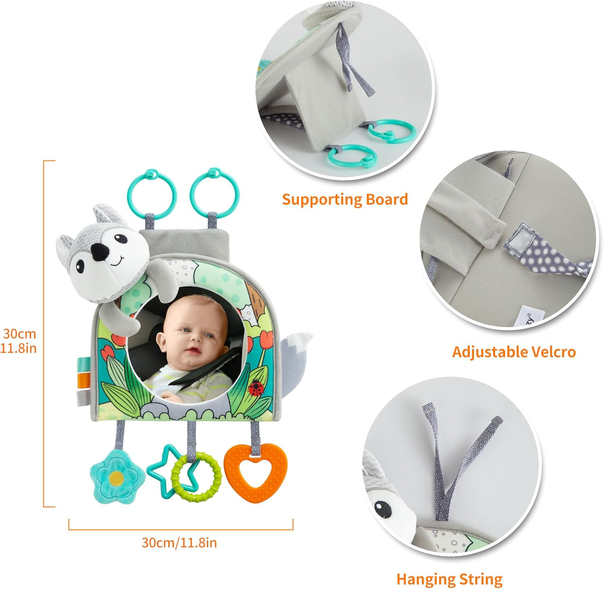 Car Seat Toy, Baby Car Mirror Toy for Rear Facing
