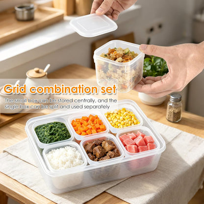 Reusable Food Storage Container Freezer, Microwave Safe Leakproof Sealed Meal Prep Box Transparent Stackable Organizer For Soup Fruit Vegetable Baby Food