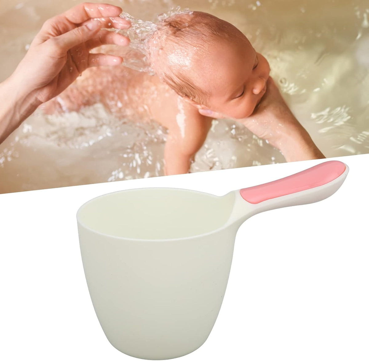 Fish Shampoo Rinse Cup for Kids Bath, Baby Waterfall Rinser with Removable Handle, Premium Plastic