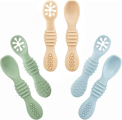 8PCS Baby Feeding Set & 6 Pack Silicone Baby Spoons