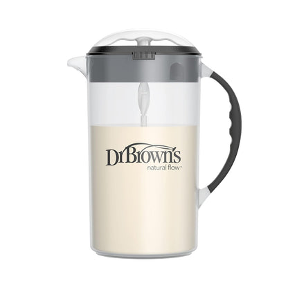 Baby 36oz Formula Mixing Pitcher and Formula Dispenser for Travel with Snap-On Lid, Black and Gray