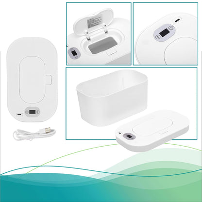 Banapoy Baby Wipe Warmer, USB Powered Dispenser, White