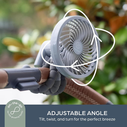 Smart Grip Deluxe Fan, Octopus Wrap Around Legs, Adjustable, Battery Operated