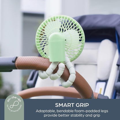 Smart Grip Deluxe Fan, Octopus Wrap Around Legs, Adjustable, Battery Operated