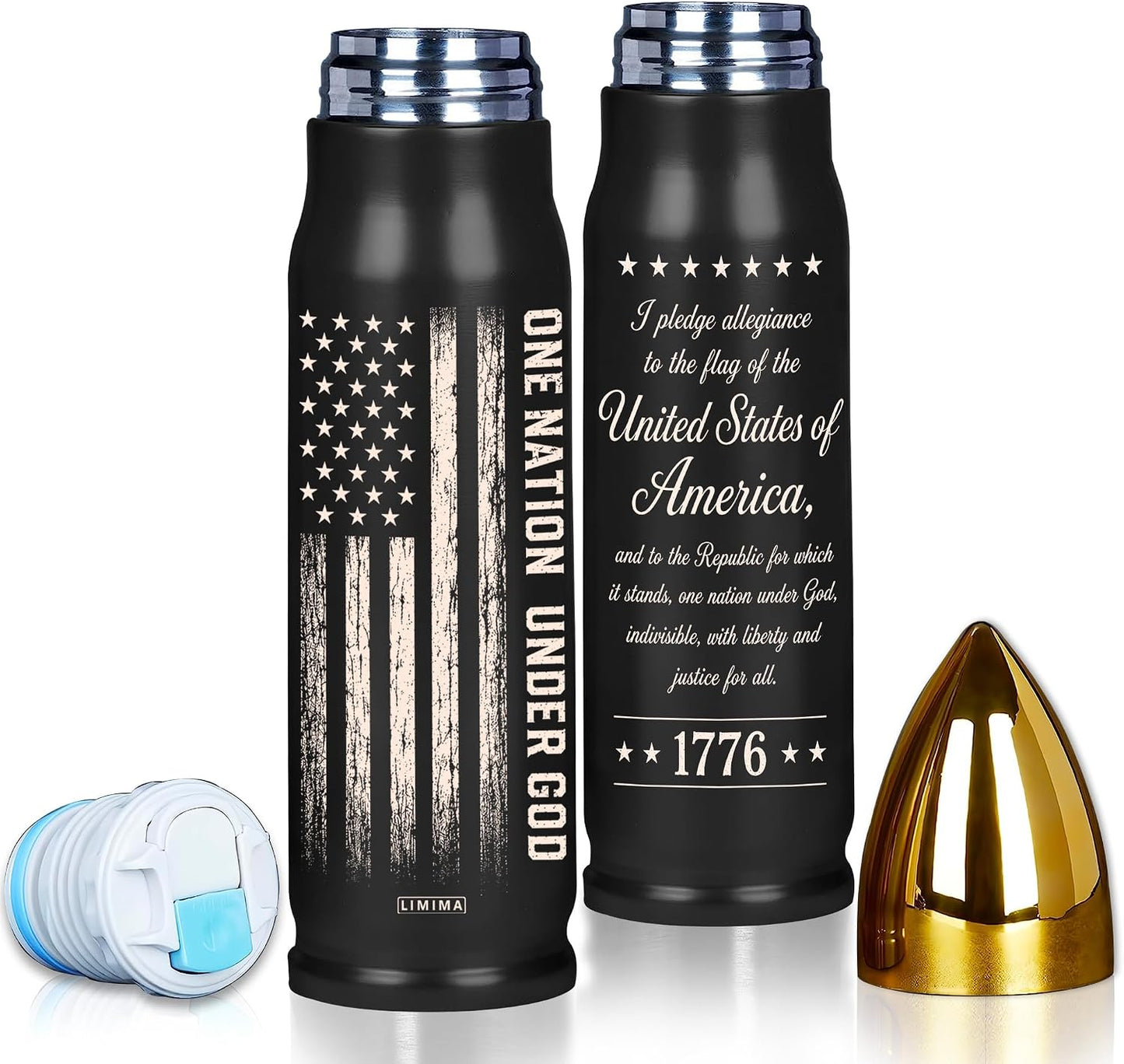 Space Force Gifts, Patriotic Tumbler, 17Oz Water Bottle with American Flag Style, Space Force Tumbler, American Flag Style Insulated Drinkware Gifts for Men, Dad, Husband, Grandpa, Veteran