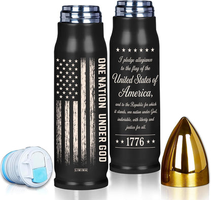 Space Force Gifts, Patriotic Tumbler, 17Oz Water Bottle with American Flag Style, Space Force Tumbler, American Flag Style Insulated Drinkware Gifts for Men, Dad, Husband, Grandpa, Veteran