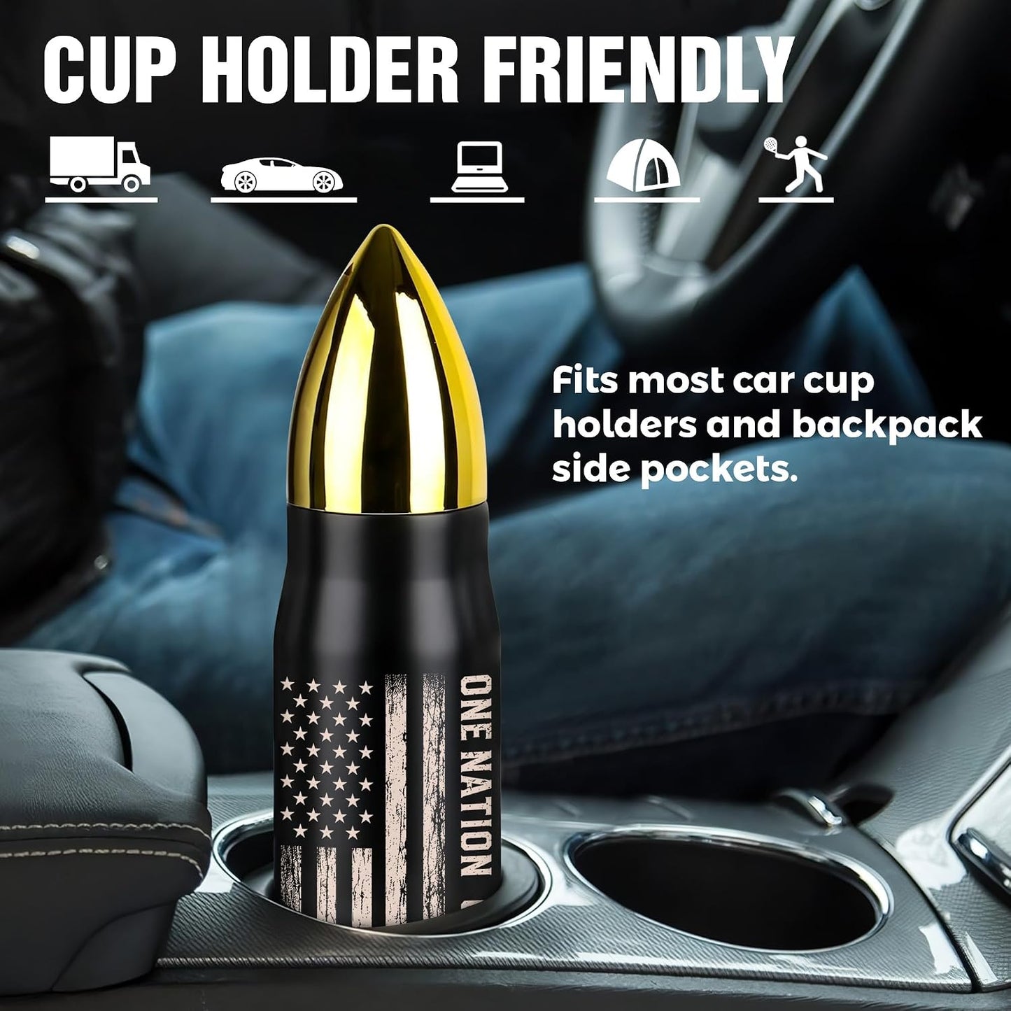 Space Force Gifts, Patriotic Tumbler, 17Oz Water Bottle with American Flag Style, Space Force Tumbler, American Flag Style Insulated Drinkware Gifts for Men, Dad, Husband, Grandpa, Veteran