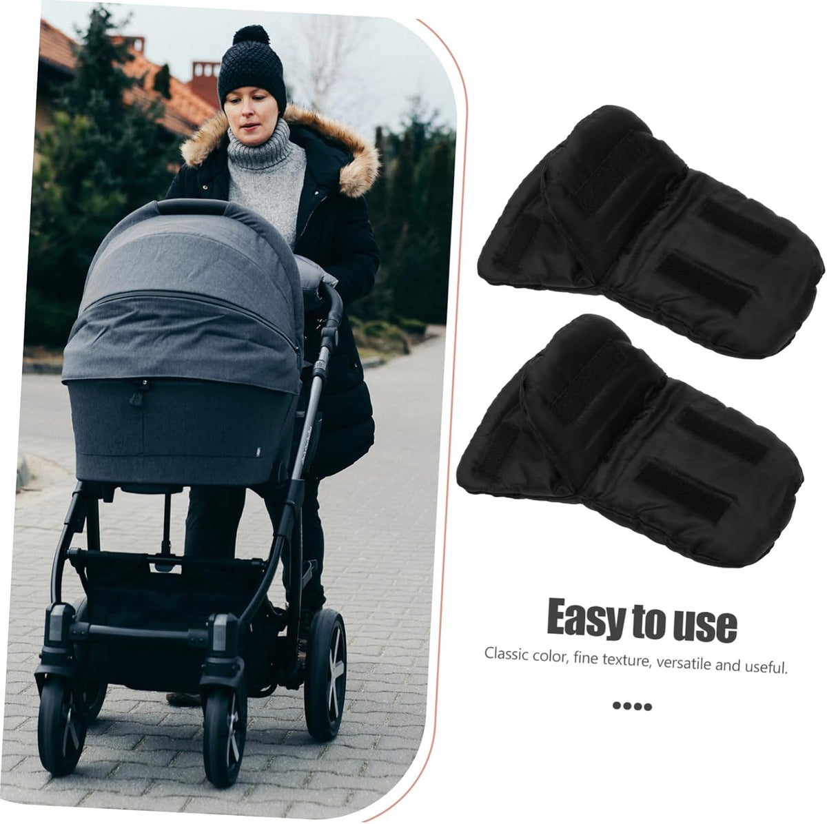 Winter Stroller Hand Windproof Insulated Mittens for Cold Weather Comfortable Pushchair Hand Warmers Detachable Design Material for Parents