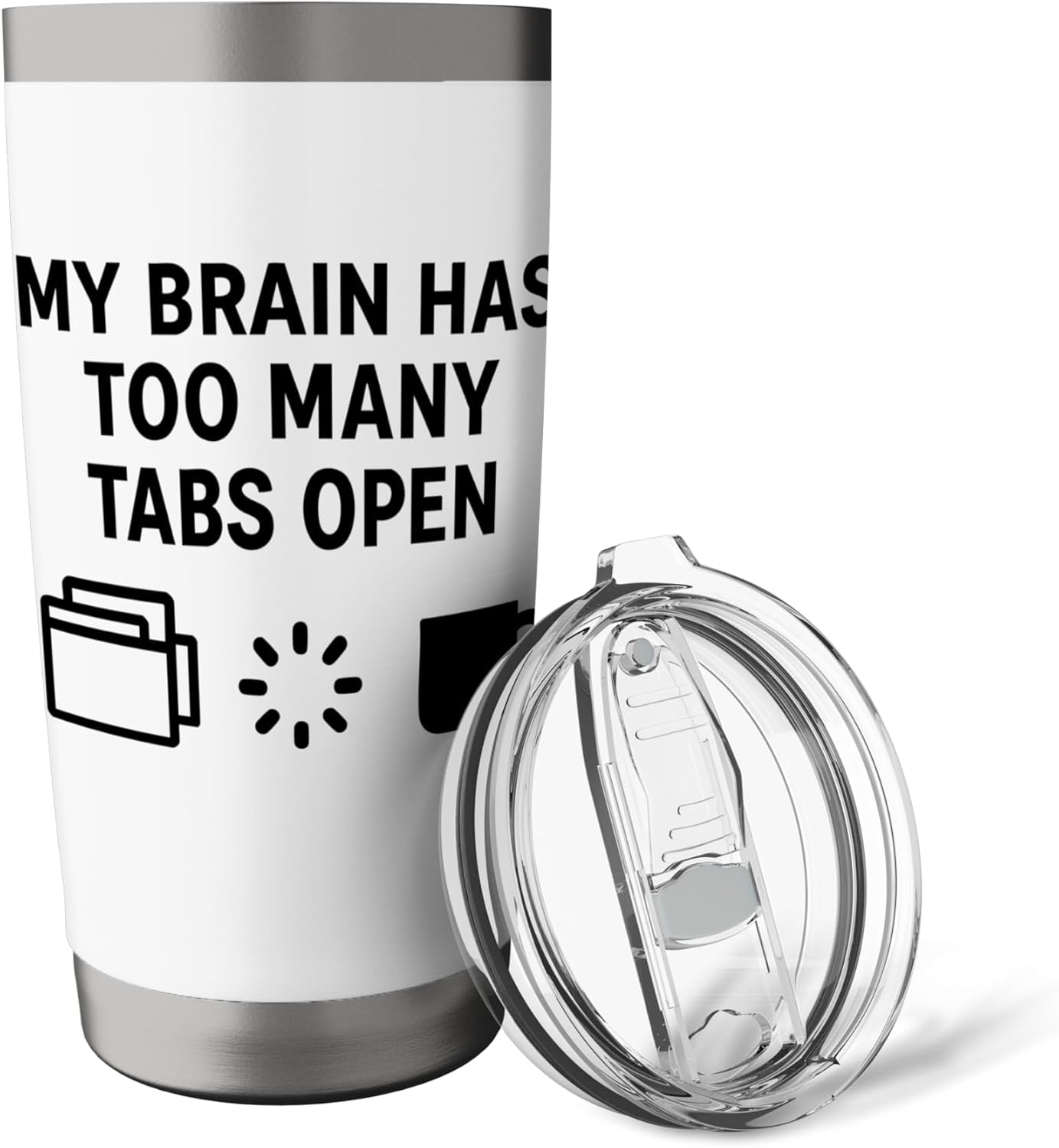 Tabs Overflow Mode Brain Like a Browser Stainless Steel Insulated Tumbler