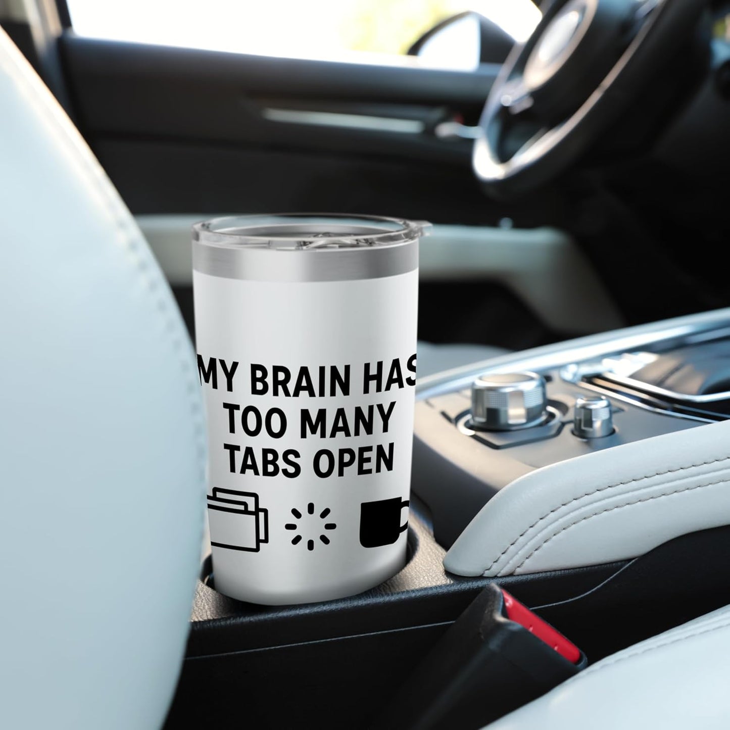 Tabs Overflow Mode Brain Like a Browser Stainless Steel Insulated Tumbler