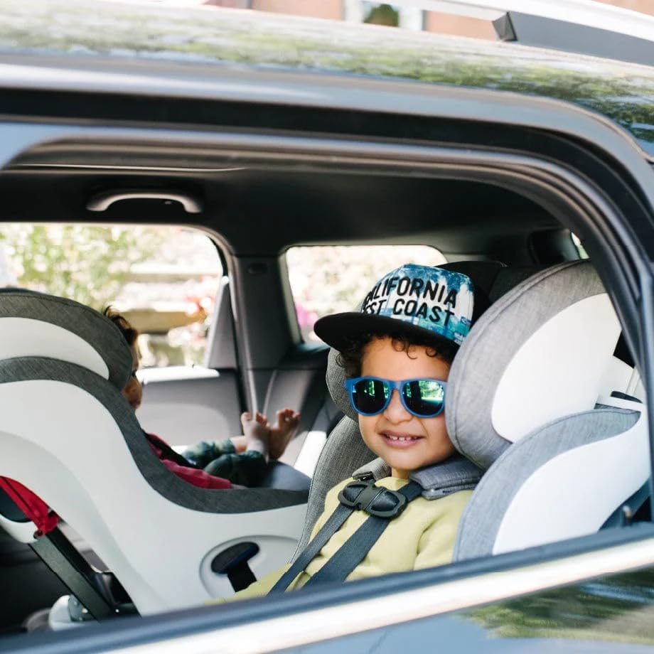 Foonf Convertible Car Seat with Rigid Latch, Crumple Zone Safety System, Adjustable Headrest, Reclining Design, Anti-Rebound Bar & Flame Retardant-Free (Latte Ziip)